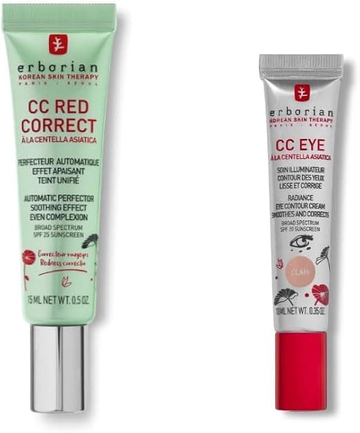 Erborian - Crème Teintée Anti-Rougeur CC Red Correct - Soin du Visage Perfecteur Automatique de Teint avec Correction Colorielle - Teint Unifié - SPF 25 - Cosmétique Coréen - Image 1