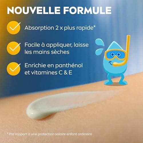 NIVEA SUN Lait Solaire Protect & Hydrate Kids SPF 50+ 200 ml — Crème Solaire résistante à l'eau — Haute Protection Visage et Corps pour la peau délicate des Enfants - Image 5