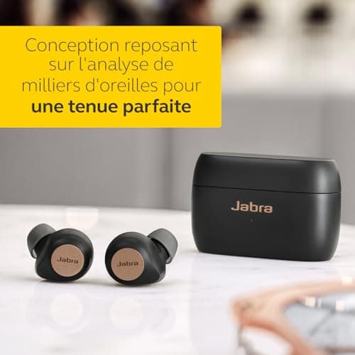 Jabra Elite 85t True Wireless Earbuds, Active Noise Cancelling Long Life and Powerful Earbuds - Wireless Charging Case - Copper Black, One Size - Image 7
