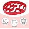 2pcs Grilles de Cuisson en Silicone Ovales, Compatibles avec Les Autocuiseurs Instant Pot 5, 6, 8 Qt et La Plupart Des Autocuiseurs (Rouge) - Image 5