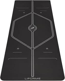Liforme XL Yoga Mat – Free Yoga Bag Included - Patented Alignment System, Warrior-like Grip, Non-slip, Eco-friendly, sweat-resistant, long, wide, 4.2mm thick mat for comfort