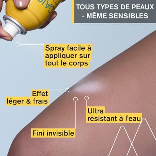 Uriage Bariesun Brume Solaire Sèche Hydratante SPF50+ - Haute Protection UVA/UVB & Lumière Bleue - Spray Corps Facile à Appliquer - Résistant à l'Eau - Effet Léger, Frais - Peaux Sensibles - 200ml - Image 3
