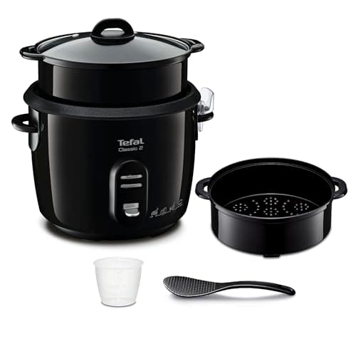 Tefal Classic 2 Rice Cooker, 5 L, 1.5 kg Rice, Automatic, Warm, Unattended, Non-stick Bowl, Easy Clean, Steamer, Black RK103811 - Image 2