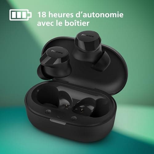 Philips TAT1209BK True Wireless in Ear Bluetooth Headphones - Small Buds. Great Value Natural Sound. Dynamic Bass, Pocket-Sized Charging Case, Clear Calls - Black - Image 8