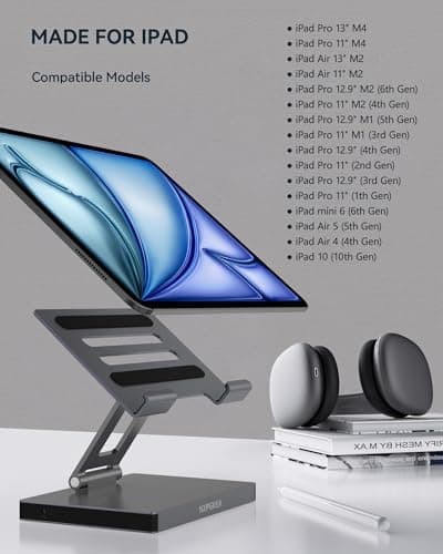 USB C Hub Stand for iPad Pro M4 M2 M1 13 12 iPad Air Foldable Docking Station with HDMI 4K 60Hz, Charge PD, SD/TF Card Reader, 3 USB 3.0, 3.5mm Audio, Station Accessories (ST801) - Image 8