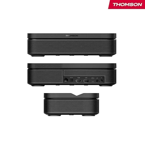 Thomson Sirius PG55B Portable Smart Laser Projector with Google TV, Built-in Battery, Ultra Short Focal, 600 Lumens ANSI, HDR10+, Dolby Audio, Auto Focus, WiFi, Bluetooth - Black - Image 4