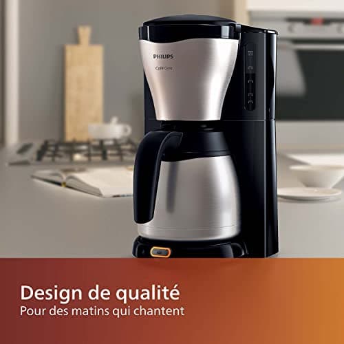 Philips HD7546/20 1.2 L Isothermal Coffee Maker, Up to 15 Cups, Rich Coffee Taste, Direct Auto Shut Off, Stainless Steel, Silver/Black - Image 4