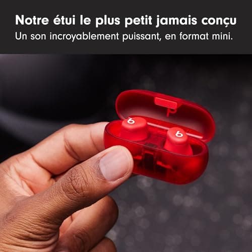 Beats Solo Buds - Wireless Bluetooth Earphones | 18 Hours of Battery Life | Apple and Android Compatibility | Built-in Microphone - Transparent Red - Image 4