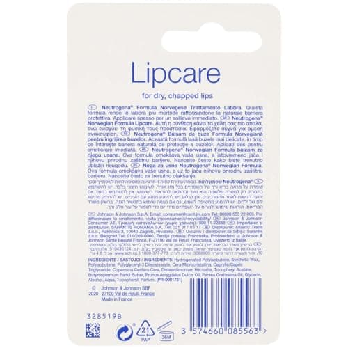 Neutrogena | Stick Lèvres Nutrition (tube de 4,8 g) – Baume à lèvres pour soulager les lèvres sèches et abîmées – Soin lèvres avec formule norvégienne développé avec nos dermatologues - Image 6