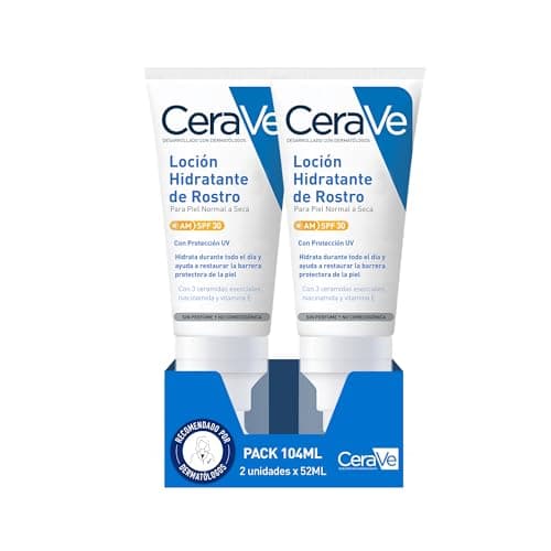 CeraVe, Moisturizing Face Lotion SPF 30 2 x 53 ml for Normal to Dry Skin Moisturizing and Protection against UVB/UVA Rays Enriched with Ceramides 53ml - Image 2