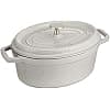 STAUB 40501-421 STAUB-11023107-COCOTTE Oval 23 cm White Truffle, Cast Iron, Multicolor, One Size - Image 2