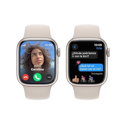 Apple Watch Series 9 (GPS + Cellular, 41mm) Star Light Aluminum Case with Stellar Light Strap, S/M (Refurbished) - Image 5