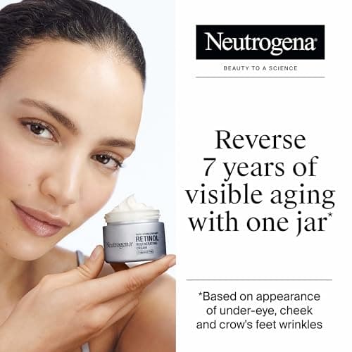 Neutrogena Rapid Wrinkle Repair Retinol Cream with Hyaluronic Acid, Anti-Wrinkle Cream, Moisturizing Cream, Remove Dark Spots for Face, Day and Night Cream 48.3 g - Image 6