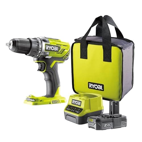 RYOBI - Perceuse-visseuse sans fil 18V - 50 Nm - 500-1 800 tr/min - mandrin 13 mm - 1 batteries lithium+ 2,0 Ah - chargeur 2,0 A - Livrée en sac de transport - Image 5