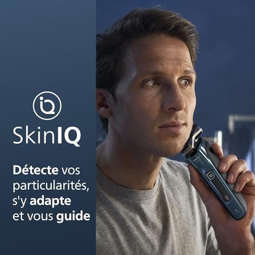 Philips Rasoir Philips Series 7000 - rasoir électrique Wet & Dry bleu glacier avec tondeuse rétractable intégrée, tondeuse à barbe, coffret de voyage, Quick Clean Pod et socle de charge (S7882/54) - Image 5