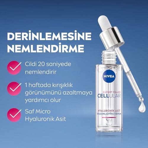 NIVEA Sérum Hyaluronique Repulpant Cellular Expert Filler (30 ml), Sérum Léger et à Absorption Rapide, Sérum Anti-Rides Non Adhésif avec 20% d'Élixir Hydra - Image 3