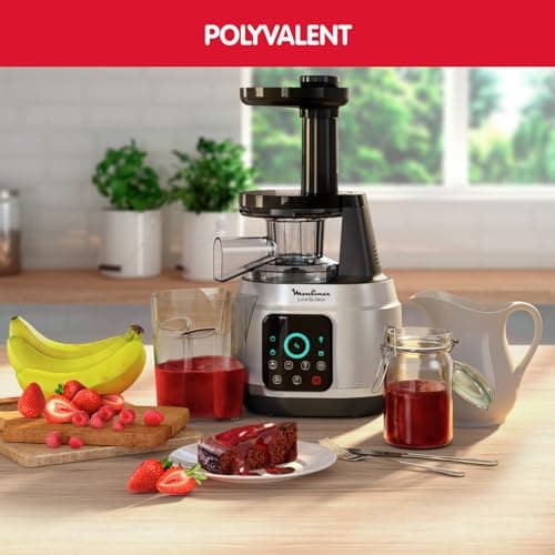 Moulinex Juice & Clean ZU420E10 Fruit and Vegetable Juice Extractor, Vitamin Juice, Press, 150 W, 42 to 83 RPM, Fresh Fruit Juice, Jam, Grout, Sorbet, Automatic Cleaning - Image 6