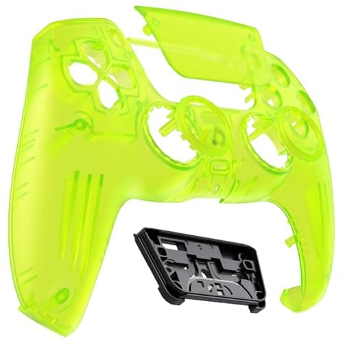 eXtremeRate Luna Redesigned Case for PS5 Controller BDM-010/020/030/040/050, Replacement Faceplate Touchpad Rings Buttons, Shell Cover Pad for PS5 Controller, Light Lime Green - Image 6