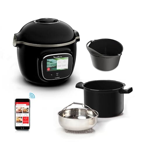 Moulinex Cookeo Touch Wifi Smart High Pressure Multicooker + Cake Pan 18 cm, 6 L, Touch Screen, 250 Built-in Recipes, Moulinex YY5297FB Application, Black - Image 3