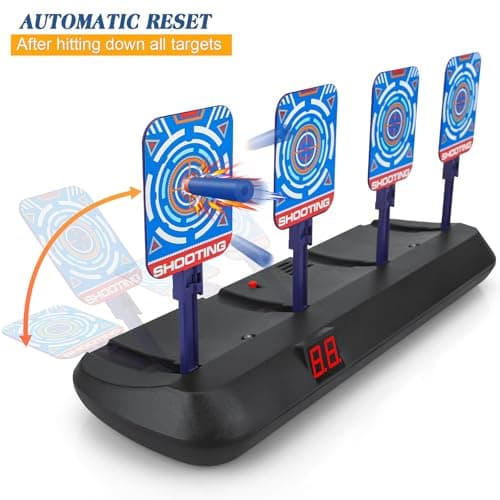 Electronic Nerf Target, Teenage Boy Gift 3-10 Years, Automatic Sports Shooting Target Game with Sound Effect, 20 Darts for Nerf Gun Toy Children Birthday Christmas Easter Gifts - Image 4