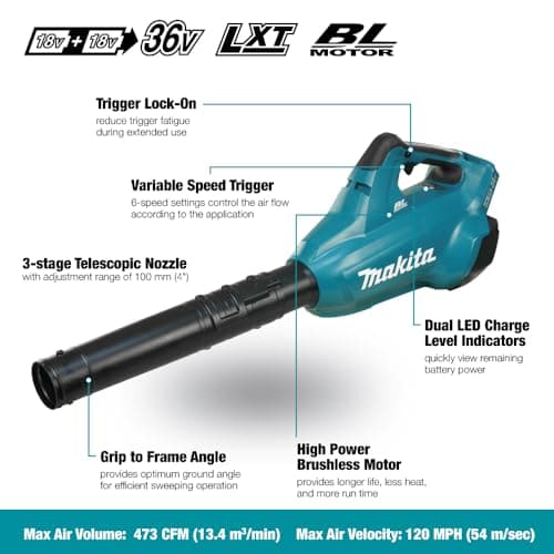 Blower 36V LXT (machine only) - MAKITA DUB362Z - Image 3