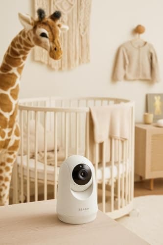 BÉABA, Zen Plus 2 Babyphone Camera – 360° Rotatable Camera, 5 Inch HD Display, Night Vision, Walkie-Talkie, Thermometer, 8 Lullabies, 300 m Range, 20 Hour Battery Life, 4 Connectable Cameras, White - Image 7