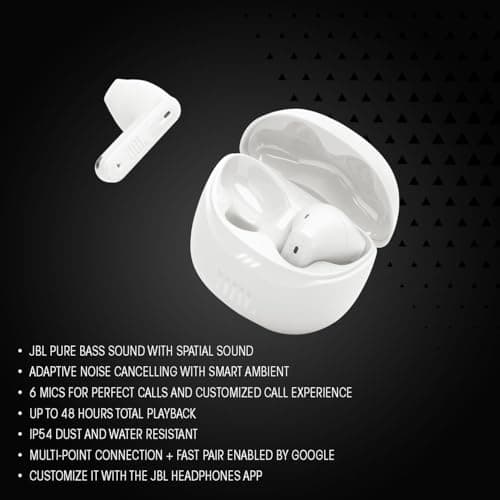 JBL Tune Flex 2, Écouteurs sans Fil Bluetooth, 48 h d'autonomie, résistance à l'eau et à la poussière IP54, résistance à l'eau et à la poussière IP54, Connexion multipoint, Noir - Image 4