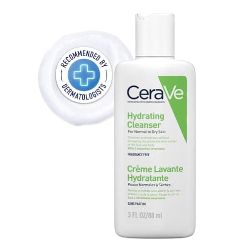 CeraVe Lotion nettoyante hydratante pour peaux normales à sèches, nettoyage doux du corps et du visage, avec 3 céramides essentielles et du hyaluron 88 ml - Image 2