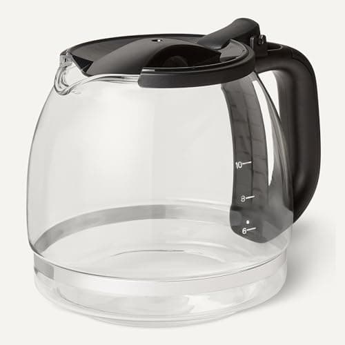 Amazon Basics Machine à café filtre, carafe en verre de 1,25 l/10 tasses, garde au chaud pendant 29 min, 1 000 W, noir, prise européenne - Image 4