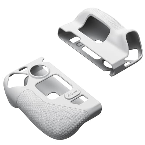 JSAUX GripArmor GP0016 Silicone Protective Case Compatible with Steam Deck, Steam Deck GripSkin, Silicone Sleeve Set (Left and Right) - Grey - Image 4