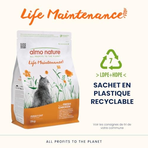 Almo Nature Life Maintenance - Dry Food for Adult Cats with Fresh Chicken as the First Ingredient - Bag of 2 kg - Image 6