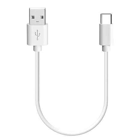 Geekria Type C Charging Cable, Compatible with Google Pixel Buds 2, Samsung Galaxy Buds, Gear IconX, Jabra Elite 75t / USB-A to USB-C Charger Charging Cord Replacement (White)