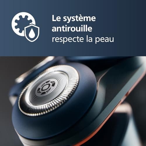 Philips 5000X Series - Rasoir électrique 100 pourcent étanche, Technologie SkinProtect, Tête flexible à 360°, Charge rapide, Capot de protection, Orange, modèle X5012/00 - Image 7