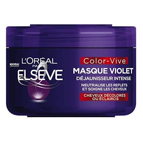 L'ORÉAL PARIS - Intense Deyellowing Violet Mask - Blonde, Bleached, Highlighted or White Hair - Neutralises and Corrects - Anti-Yellow & Orange Reflections - Elseve Color-Vive - 250 ml - Image 2