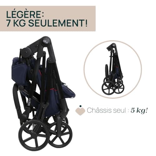 Chicco Seety Buggy, Lightweight and Compact Baby Stroller from 0 Months to 4 Years, Maximum Load Capacity of 22 kg, Folding Pushchair, Reclining Backrest, Automatic One-Step Folding, Canopy - Image 4