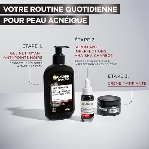Garnier Pure Active - Gel Nettoyant Charbon - Réduit Points Noirs & Boutons - Nettoie & Désincruste les Pores - BHA & Charbon - Vegan & Cruelty Free - Peaux à Tendance Acnéiques - 250 ml - Image 7