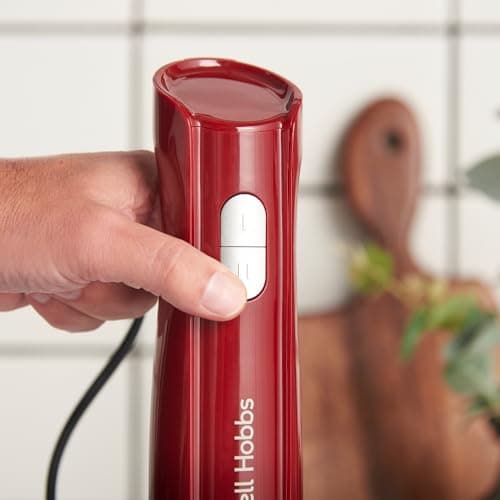 Russell Hobbs Hand Blender [3 in 1: Blender, Whisk, Chopper] Blender Red (600ml Bowl, Smoothies, Soups, Sauces, Dips, Stainless Steel Blades, Dishwasher Safe, BPA Free) 27142-56 - Image 6