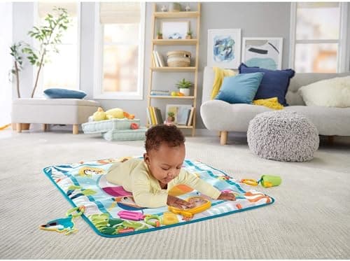 Fisher-Price Fun Pool Activity Mat for Baby with Removable Toys, Suitable for Tummy Play from Birth, GRR44 - Image 5