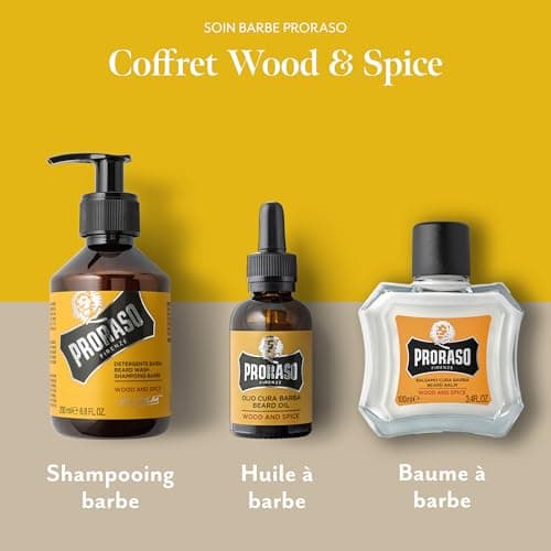 Proraso Wood & Spice Beard Care Set (3 products) - Beard Care Gift Set with Beard Cleaner, Beard Oil and Beard Balm - Made in Italy - Image 5