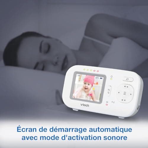 Vtech Baby Monitor with 2.4 Inch Screen, Night Vision, Two-Way Communication, Temperature Sensor, Sound Indicator, Range up to 300 m, Soothing and Lullabies Sounds, No Wi-Fi: VM320 - Image 7
