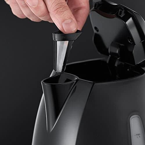 Russell Hobbs Electric Kettle [Ultra Fast] Textures+ (1.7 L, 2400 W, Automatic Opening, 1/2/3 Cup Markers, Energy Saving, LED Lighting, Removable Anti-Limescale Filter) 22591-70 - Image 6