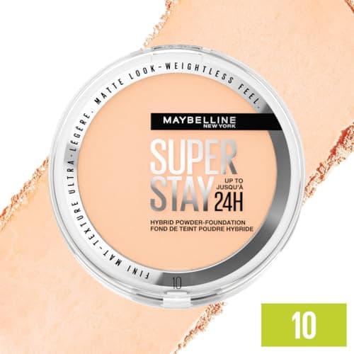 Maybelline New York - Fond de Teint-Poudre Hybride - Longue Tenue - Couvrance Mate Lumineuse - Vegan & Waterproof - Tous Types de Peaux - Superstay 24H - Teinte : 10 - 53 g - Image 4