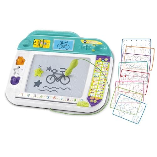 VTech - My Interactive Apprentice and Writing Slate - Children's Drawing Tablet - Magic Slate with Stylus, Stencils and Stamps - Educational Toy - Gift for Children from 3 Years Old - Content in - Image 2