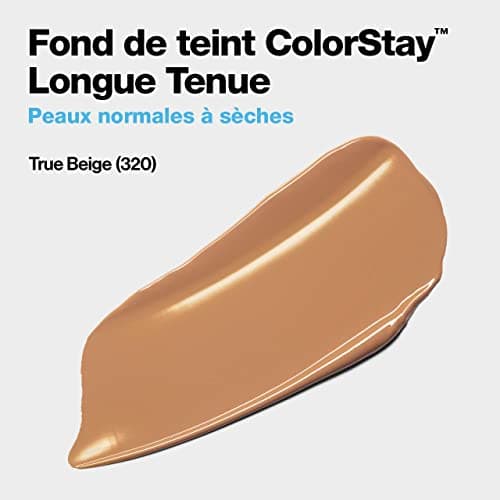 Revlon Colorstay, Fond de Teint Longue Tenue, Peaux NormalesàSèches, 24H Tenue + Soin, Formule enrichie en Acide Hyaluronique, Hydratation Intense, Spf 20 N320 True Beige 30Ml - Image 5