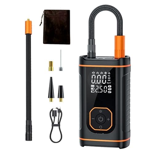 Compresseur D'Air Portatif Pour Pneus De Voiture | Rechargeable Affichage Numerique Outil Automobile - Gonfleur De Pneu Pour Voiture Et Véhicule Automobile | Pour Moto Vélo Ballon De - Image 2