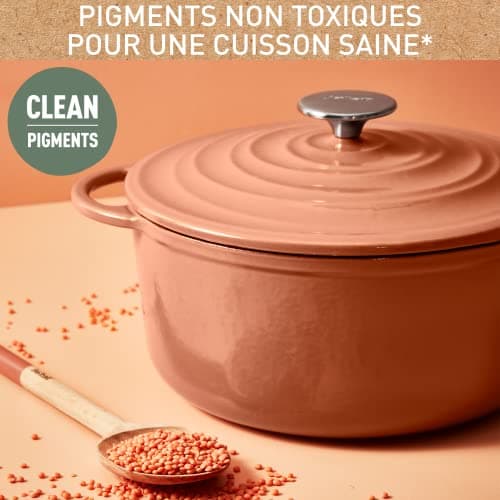 Tefal Lov E2600505 Cast Steel Round Casserole Dish 29 cm Induction Oven, Ecodesign, Slow and Healthy Cooking, Recipe Ebook Included, Terracotta - Image 8