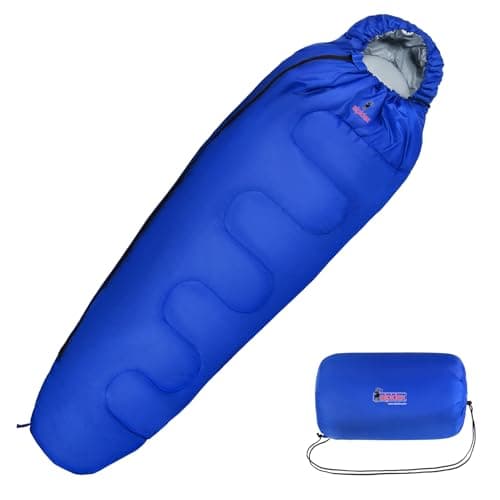 ALPIDEX Sarcophagus Sleeping Bag 4 Seasons 225 x 80 cm Compact Lightweight Camping Trekking - Image 2