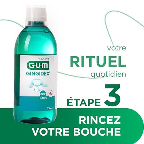 Mouthwash Maintenance GUM GINGIDEX 0.06% | Gum Care | Dual Anti-Plaque Action | Soothes Sensitive Gums | Alcohol Free | 12 x 300 cm - Image 5