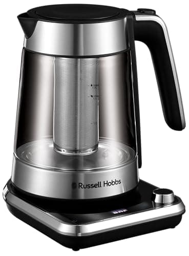 Russell Hobbs Attentiv Electric Glass Kettle [Ideal for Tea] (1.7L, 2400 W, Removable Stainless Steel Infusion Filter, Temperature Control 40-100°C, Touch Control & Timer) 26200-70 - Image 4