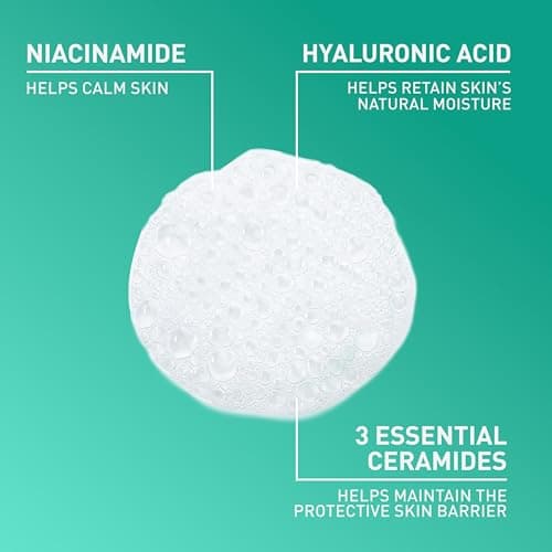 Cerave Nettoyant moussant de visage pour un lavage quotidien du visage Pour Peaux Normales à Grasses 453,6 g - Image 4